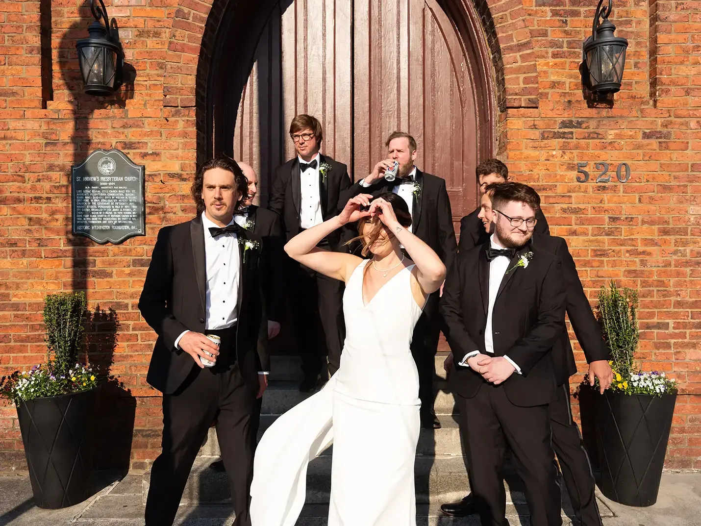 Couple celebrating their engagement at sunset