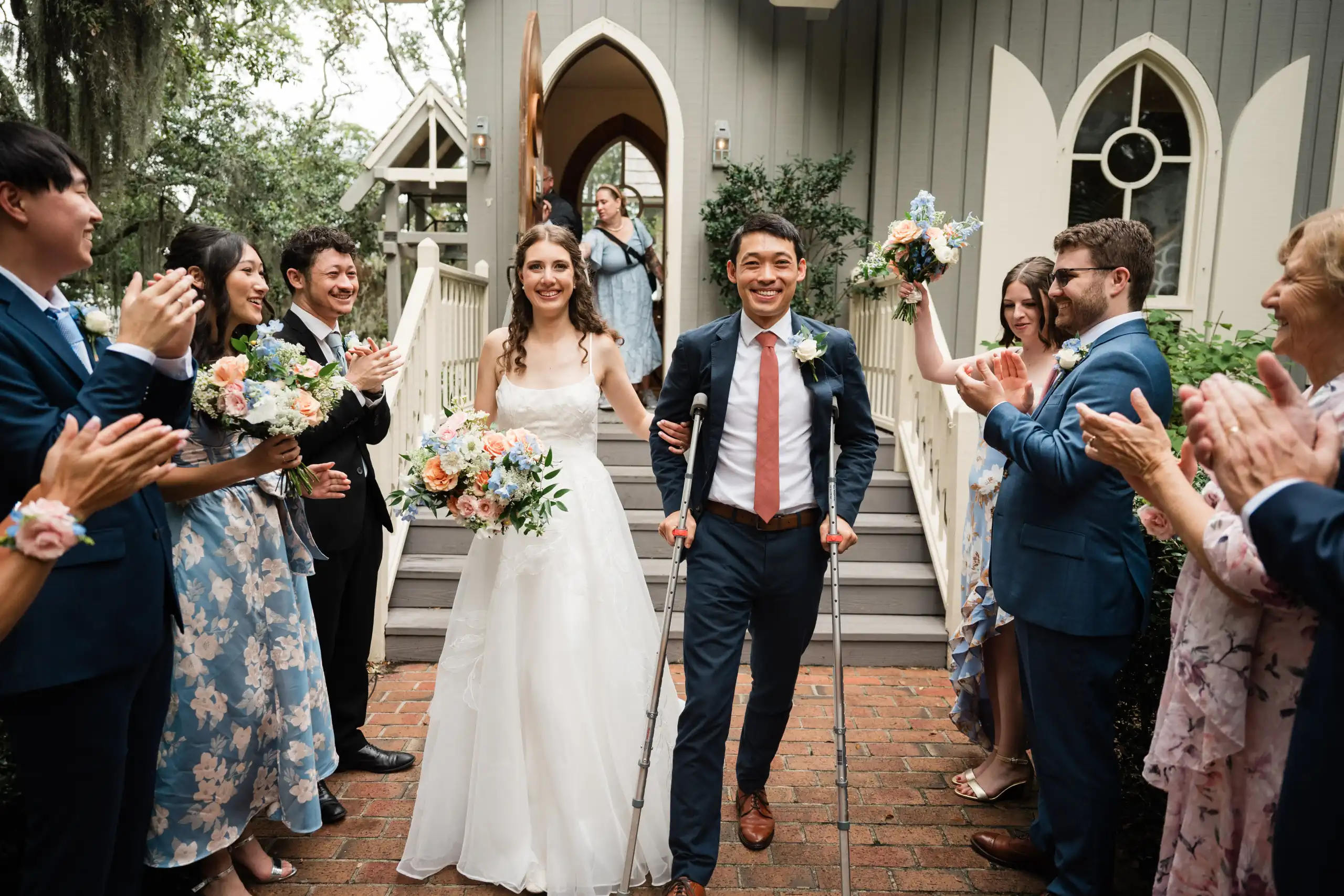 Wedding photography elisa chris Recessional PNK 9578