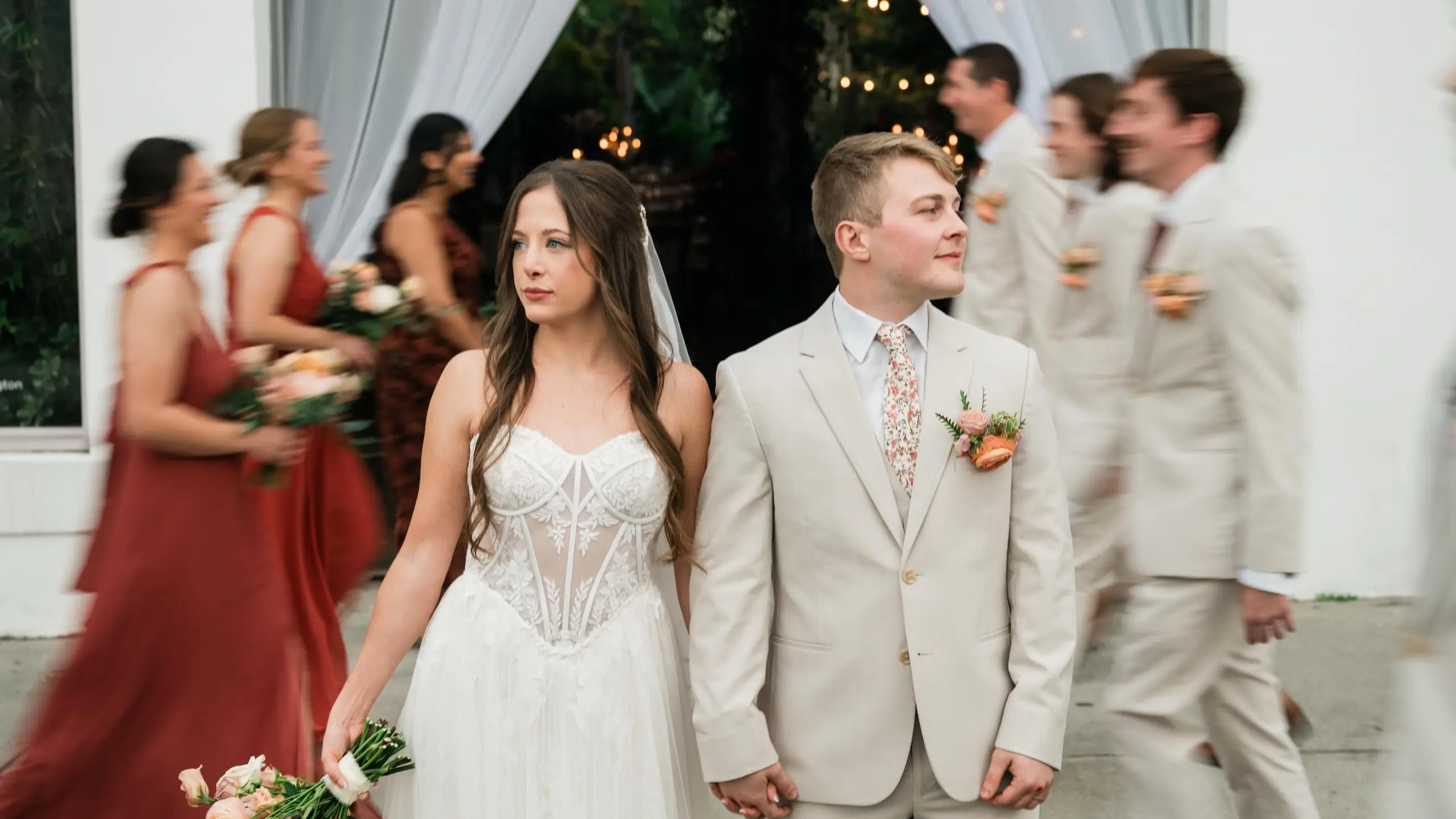 Wedding photography sarah david Bridal Party PNK 2666